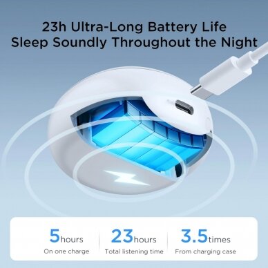 Joyroom JR-TS2 Cozydots Series TWS belaidės ausinės su aktyviu triukšmo slopinimu, Bluetooth 5.3 – baltos 7