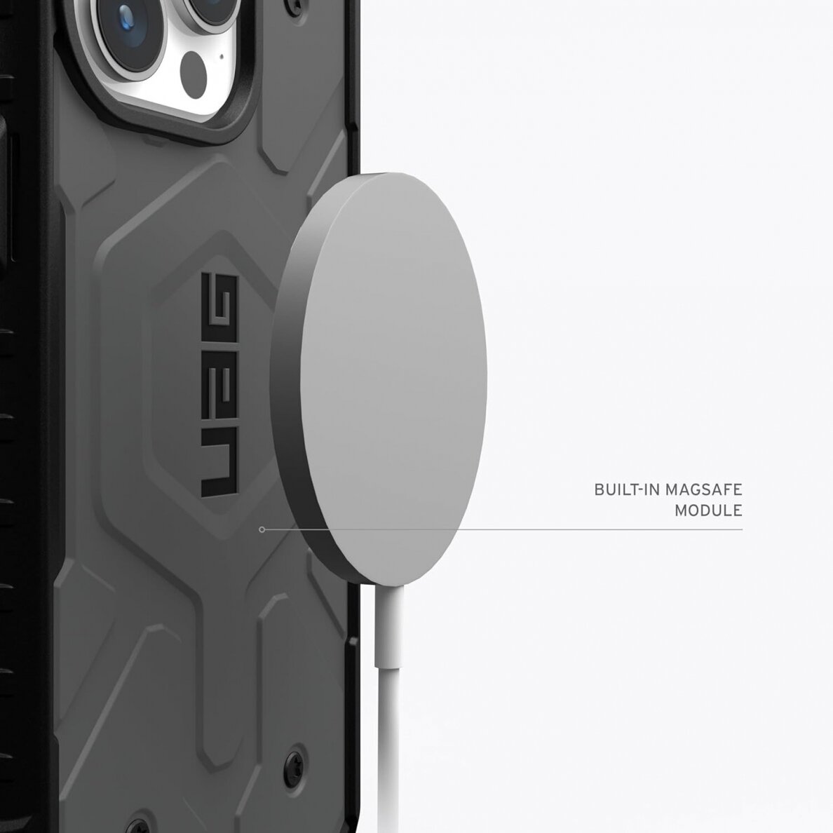 UAG Pathfinder Magsafe - Apsauginis dėklas skirta iPhone 15 Pro (silver) 2