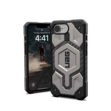 UAG Monarch Pro MagSafe Dėklas skirtas iPhone 16e - titanium UAG Monarch Pro MagSafe Dėklas skirtas iPhone 16e - titanium
