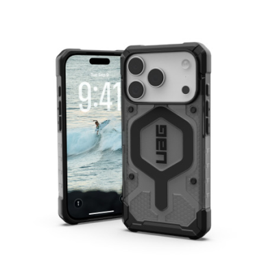 iPhone 17 Pro UAG Pathfinder Clear MagSafe dėklas – pilkai juodas