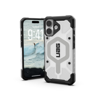 iPhone 17 UAG Pathfinder Clear MagSafe dėklas – baltai pilkas iPhone 17 UAG Pathfinder Clear MagSafe dėklas – baltai pilkas