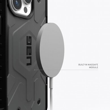 UAG Pathfinder Magsafe - Apsauginis dėklas skirta iPhone 15 Pro (silver) 2 UAG Pathfinder Magsafe - Apsauginis dėklas skirta iPhone 15 Pro (silver) 2