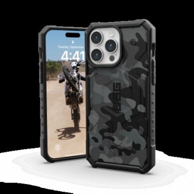 UAG Pathfinder MagSafe - Apsauginis dėklas skirta iPhone 15 Pro Max (midnight camo) 1 UAG Pathfinder MagSafe - Apsauginis dėklas skirta iPhone 15 Pro Max (midnight camo) 1