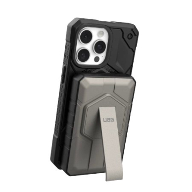 UAG Rugged 10K Powerbank 10000mAh su MagSafe, 10W stovas + kabelis – titano 2