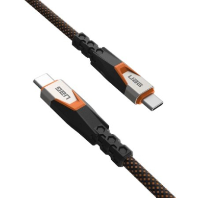 UAG SRGE USB-C USB 3.2 Gen2 kabelis 240W / 20Gbps 75 cm – oranžinis 1