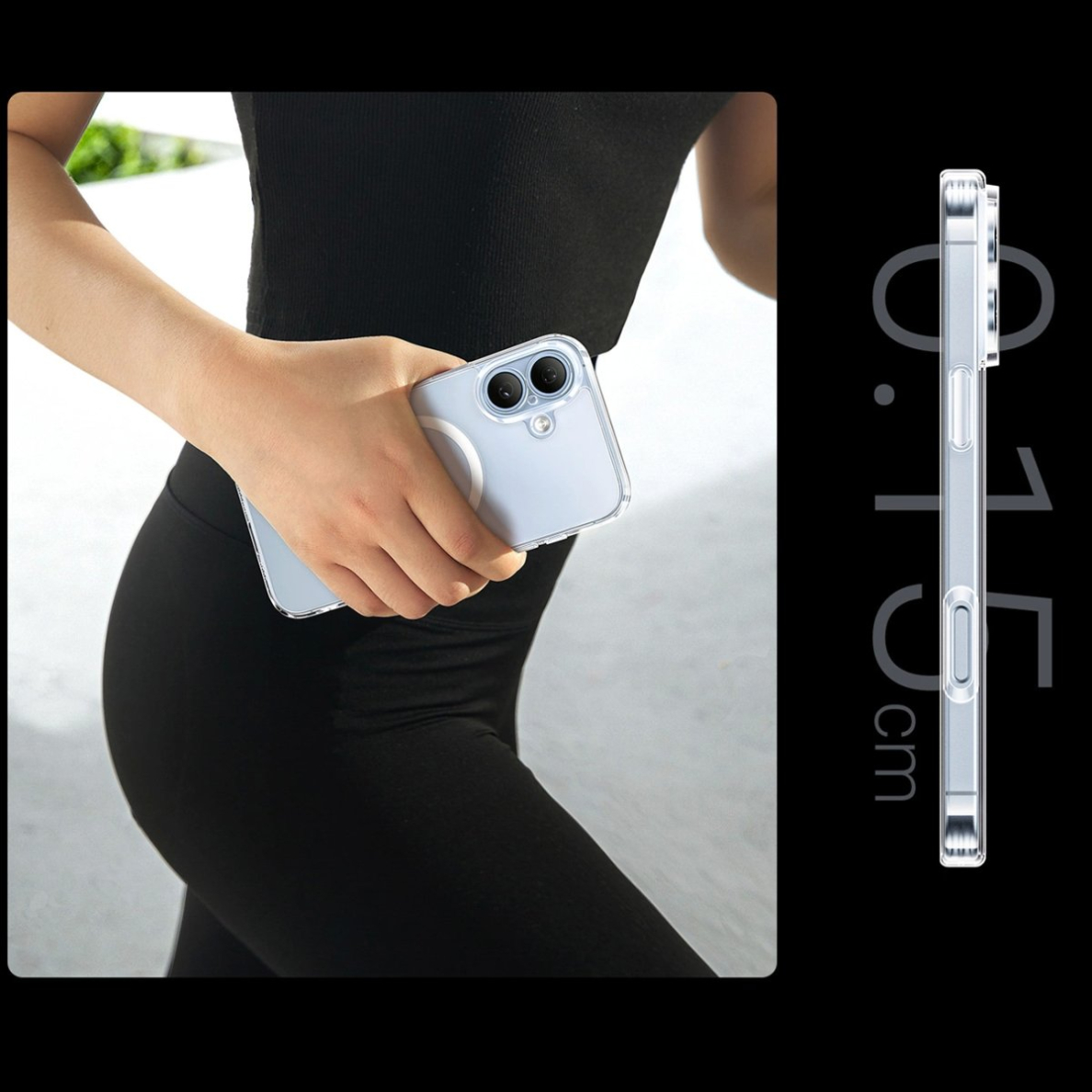 Ugreen Classy Clear Magnetic Dėklas iPhone 16 Plus - Permatomas 6 Ugreen Classy Clear Magnetic Dėklas iPhone 16 Plus - Permatomas 6