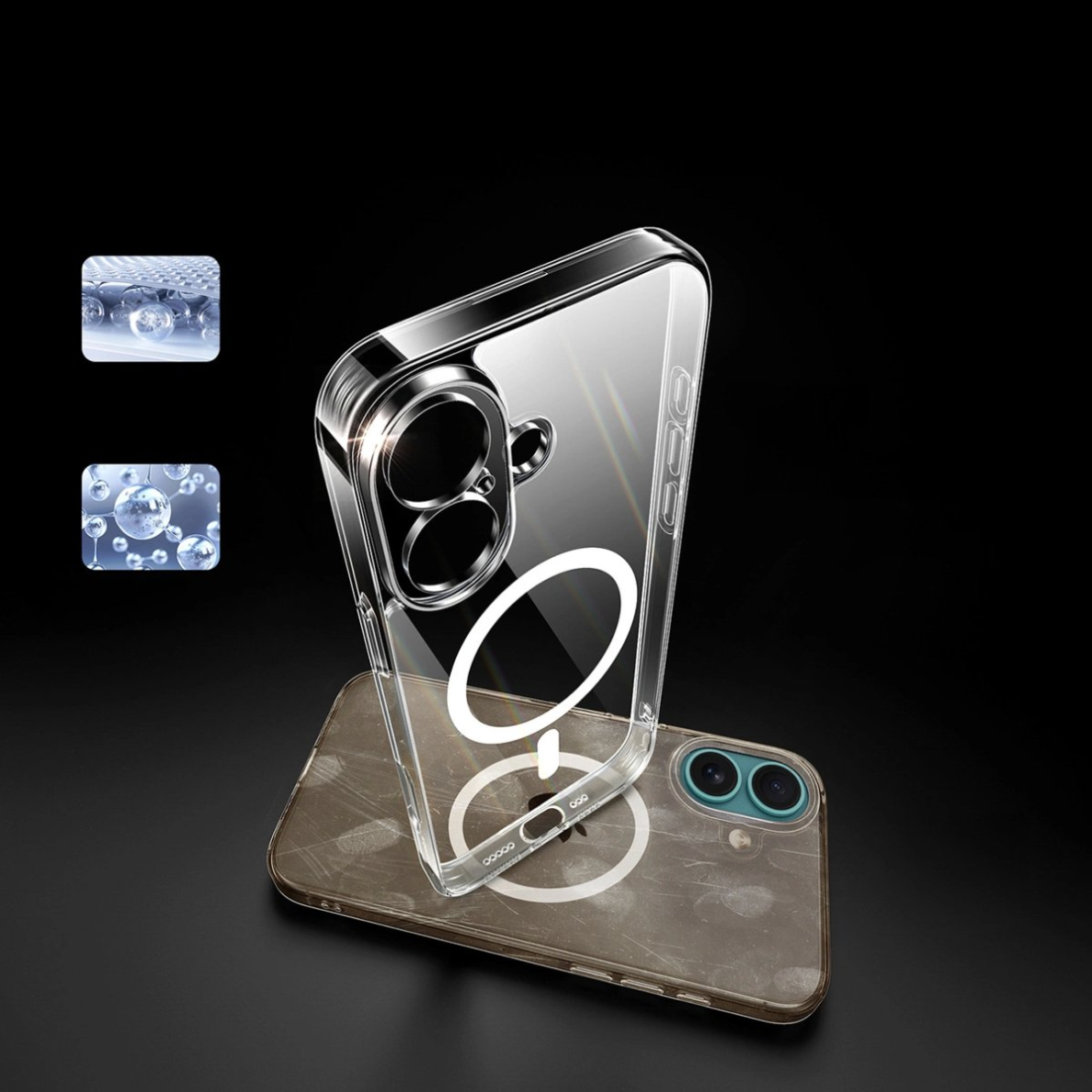 iPhone 16 Plus Ugreen Classy Clear Magnetic dėklas su MagSafe - skaidrus 7