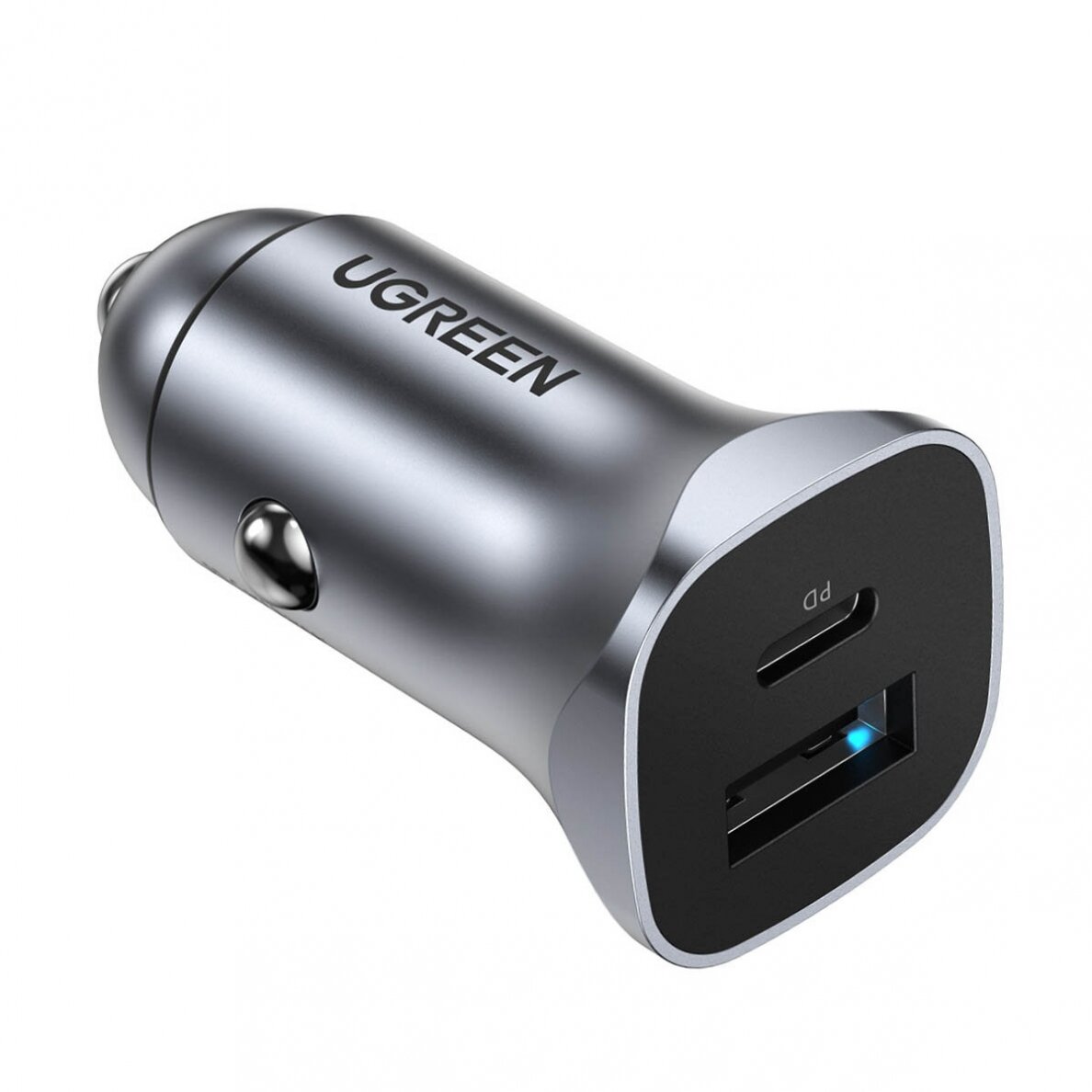 Akcija! Ugreen fast car charger USB-A / USB-C 18W gray (CD130) 5 Akcija! Ugreen fast car charger USB-A / USB-C 18W gray (CD130) 5