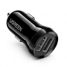 Ugreen 2x USB 24W 4,8A car charger juodas (50875)