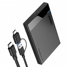 Ugreen adapter enclosure for SATA 2.5'' drive bay USB C 3.0 black (US221)