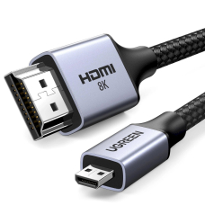 Ugreen HD164 15516 Micro HDMI / HDMI 2.1 8K kabelis 1 m – pilkas