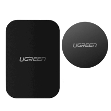 Ugreen LP123 60410 Apvalios / stačiakampės metalinės plokštelės, skirtos magnetiniams telefono laikikliams – juoda (2 vnt.)