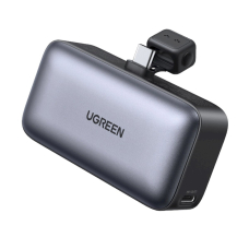 Ugreen PB503 Powerbank 5000mAh su USB-C jungtimi ir integruotu USB-C kištuku – pilkas