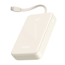 Ugreen PB505 Powerbank 20000mAh 22.5W USB-C / USB-A su integruotu USB-C kabeliu – baltas