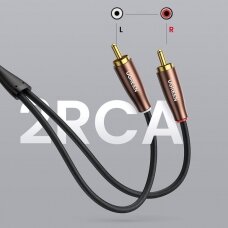 Audio kabelis Ugreen stereo 2x RCA Cinch 5m rudas (AV199 50158)