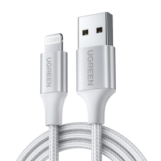Ugreen US199 60163 MFi kabelis USB-A / Lightning 2 m – sidabrinis