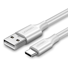 Ugreen US287 60119 Kabelis USB-A / USB-C 3A 0.25 m – baltas