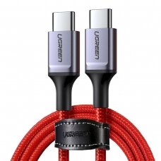 Ugreen US294 USB-C - USB-C 3A 480Mb/s Kabelis 1m - red
