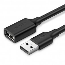 USB Kabelis Ugreen (female) - USB (male) kabelis extension cord 1m juodas (10314)