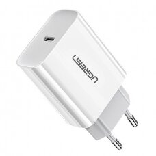 Ugreen USB Power Delivery 3.0 Greito Įkrovimo Buitinis Įkroviklis 4.0+ 18W 3A baltas (60450) (ctz220)