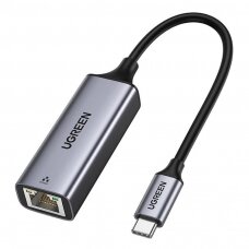 Interneto Kabelio Adapteris Ugreen USB Type C 1000 Mbps Gigabit Ethernet external network adapter Pilkas (CM199)
