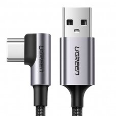 USB Kabelis Ugreen - USB Type C kabelis 1m 3A pilkas (50941)