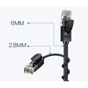 Ugreen Ethernet patchcord kabelis RJ45 Cat 6A UTP 1000Mbps 5 m juodas (70654) (ctz220) 9