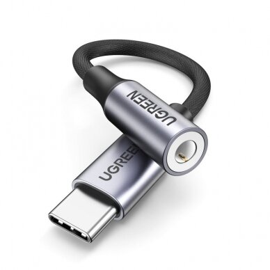 Ausinių Adapteris Ugreen 3,5 mm mini jack į USB Type C 10cm Juodas 2