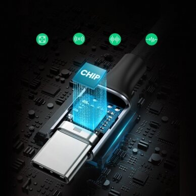 Ausinių Adapteris Ugreen 3,5 mm mini jack į USB Type C 10cm Juodas 8