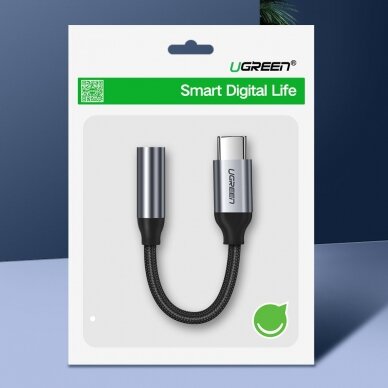 Ugreen 3,5 mm mini jack to USB Type C headphone adapter 10cm pilkas (30632) 10