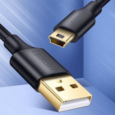 Ugreen 5 pin gold-plated USB cable - mini USB 0.5m black (US132) 1