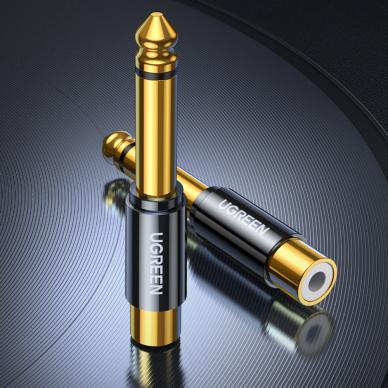 Audio adapteris Ugreen 6.35mm jack (male) to RCA (female) Auksinis (AV169 80731) 5