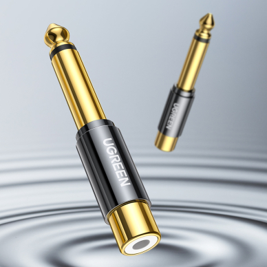 Audio adapteris Ugreen 6.35mm jack (male) to RCA (female) Auksinis (AV169 80731) 7