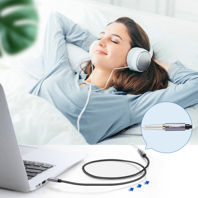 Audio adapteris Ugreen extension AUX mini jack 3.5 mm 1.5m Juodas (AV118) 2