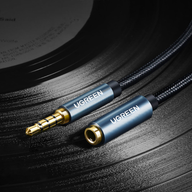 Audio adapteris Ugreen extension AUX mini jack 3.5 mm 1.5m Juodas (AV118) 3