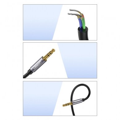 Audio adapteris Ugreen adapter mini jack 3.5mm 0.5m Mėlynas (AV118) 13