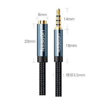 Audio adapteris Ugreen mini jack 3.5mm 1m Mėlynas (AV118) 13