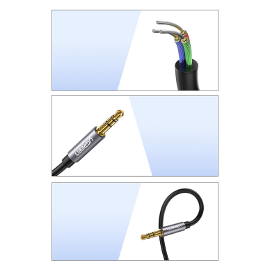 Audio adapteris Ugreen mini jack 3.5mm 1m Mėlynas (AV118) 6