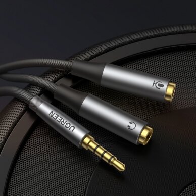 Audio adapteris Ugreen AUX 3.5mm mini extension cord cable 0,2m (AV192 50254) 2