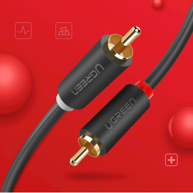 Ugreen AV104 30747 garso kabelis 2RCA (male) / 2RCA (male) 1 m – pilkas 10