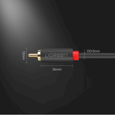Ugreen AV104 30747 garso kabelis 2RCA (male) / 2RCA (male) 1 m – pilkas 17