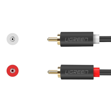 Ugreen AV104 30747 garso kabelis 2RCA (male) / 2RCA (male) 1 m – pilkas 7