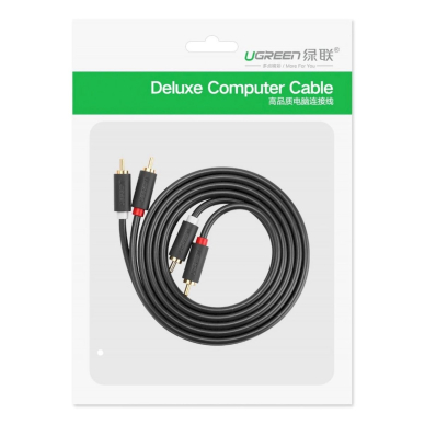 Ugreen AV104 30747 garso kabelis 2RCA (male) / 2RCA (male) 1 m – pilkas 9