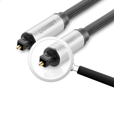 Ugreen AV108 10540 optical Toslink/SPDIF Kabelis 2m - pilkas 2