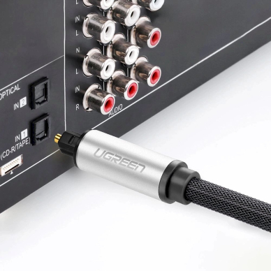 Ugreen AV108 10540 optical Toslink/SPDIF Kabelis 2m - pilkas 3