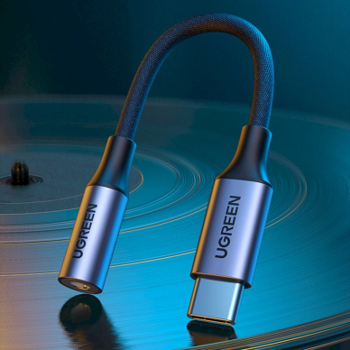 Ugreen AV161 Adapteris ausinėms mini lizdas 3.5 mm (female) / USB-C (male) 10 cm – pilkas 2