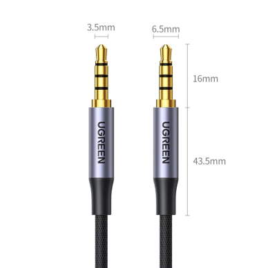 Ugreen AV183 10648 Kabelis mini jack 3.5 mm / mini jack 3.5 mm 1 m – pilkas 1