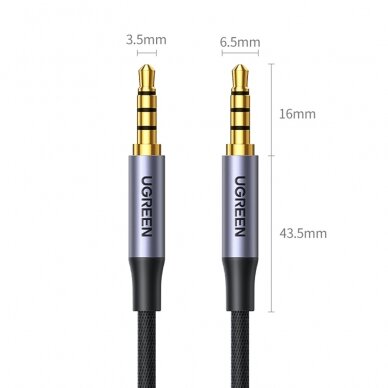 Audio adapteris Ugreen AUX mini jack 3.5mm (male) - 3.5mm mini jack (male) 2m Juodas (AV183) 16