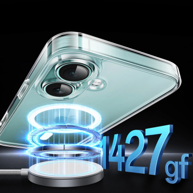 iPhone 16 Plus Ugreen Classy Clear Magnetic dėklas su MagSafe - skaidrus 2