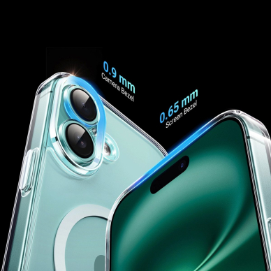 iPhone 16 Plus Ugreen Classy Clear Magnetic dėklas su MagSafe - skaidrus 6